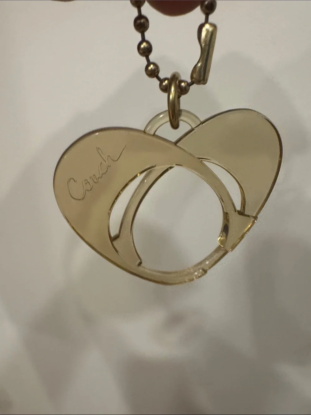Coach Gold Heart Charm Lantern Accent